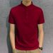 boy Source Manufacturer Turn-down Collar Polo Shirt Summer Solid Color Short Sleeve Loose Casual Business Trendy T-shirt_viptrois.com