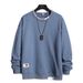 Men's Clothing Sweatshirts For Boys Autumn And Winter New Style Ins Trendy Hoodless Round Neck Pullover Long Sleeved T Shirt Two Piece Loose Top_viptrois.com
