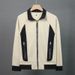 "Men's Japanese-Inspired Contrast Panel Jacket – Lightweight Polyester With Zippered Pockets (Black/Apricot, M-3XL)"_viptrois.com