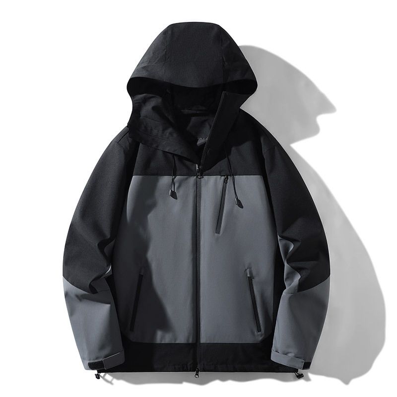 Unisex Waterproof Windbreaker Jacket – Hooded Outdoor Sports Coat With Breathable Polyester Shell (S-4XL)_viptrois.com