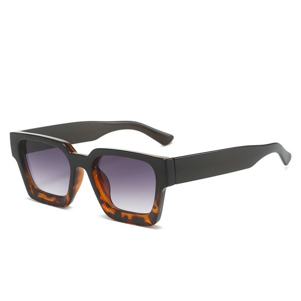 Popular Simple European And American Thick Frame Sunglasses, Trendy Box Foreign Trade Glasses, Personalized Cross-border Large Frame Sunglasses_viptrois.com