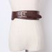 Japanese pin buckle irregular pu leather pressed waistband women's decorative coat sweater waist versatile simple wide belt_viptrois.com