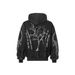 Loom European American High Dark Style Embroidered Hooded Zipper Sweatshirt For Men Spring And Autumn Trendy Brand Street_viptrois.com