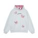 Plaid Patchwork Butterfly Embroidery Patch Hoodie Loose Couple Men And Women 2025 Autumn New Top_viptrois.com