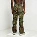 Men's Camouflage Pleated Cargo Pants Loose Fit Drawstring Casual High Street Trendy Outdoor Tactical Pants_viptrois.com