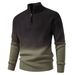 Men's Gradient Color Half-Zip Sweater – Autumn Textured Knit Pullover With Rabbit Wool Blend – Relaxed Fit Ribbed Hem Casual Top (M-XXXL)_viptrois.com