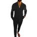 Men's Clothing Men's Casual Suits Spring And Autumn Fashion Long Sleeved Trousers Two Piece Cardigan Suits_viptrois.com
