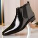 Men's Chelsea Boots Pointed Shoes Men's Shoes Short Boots Vintage Martin Boots Men's_viptrois.com