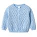 Korean Version Of Spring And Autumn Children's Woolen Coat Hollow Thin Summer Sun Protection Air Conditioning Shirt Girls Knitted Cardigan Wholesale_viptrois.com