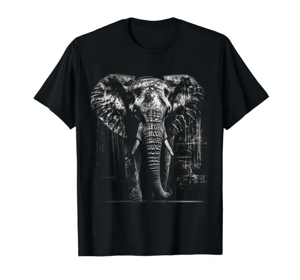 Elephant Animal Africa Art Drawing Elephant T-Shirt Mens Womens Tees Top_viptrois.com
