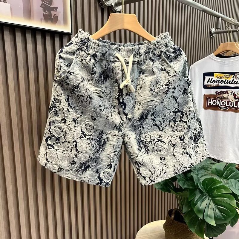 Men's Clothing Denim Shorts Summer New Loose Fashion Casual Trendy Shorts_viptrois.com