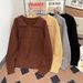 Autumn And Winter Men's Knitted Sweater, Loose Fitting Pullover, Long Sleeved Sweater, Teenage Base Top_viptrois.com
