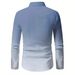 Spring And Autumn New Men's Gradient Color Casual Loose Long Sleeved Shirt_viptrois.com