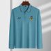 Men's Clothing Dad's casual business e commerce polo shirt men's free ironing large size embroidered lapel top long sleeve_viptrois.com