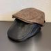 Women's Hats Retro Pu Leather Solid Color Forward Hat For Women Autumn And Winter Net Celebrity Personality Beret Reverse Duckbill Hat For Men_viptrois.com