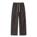 Men's American Style Straight Leg Sweatpants Loose Fitting Casual Sports Pants Trendy Wide Leg Floor Length Pants_viptrois.com