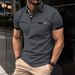 Men's Clothing New Summer T Shirt Men's Button Printing Sports Polo Shirt_viptrois.com