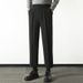 Men's Cropped Shorts 2025 Spring New Style Loose Straight Leg Casual Suit Pants Men's Clothing_viptrois.com