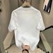 High Quality Pure Cotton Base Shirt With Brand Printing, Korean Versatile Half Trendy For Men, Round Neck Short Sleeved_viptrois.com