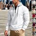 Men's Fleece-Lined Hooded Zip-Up Sweatshirt – Thick Fall/Winter Pullover With Stand Collar For Casual & Commute_viptrois.com
