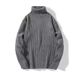 Men's Sweater Autumn And Winter High Neck Pit Striped Sweater Slim Fit Base Pullover Knitted Sweater_viptrois.com