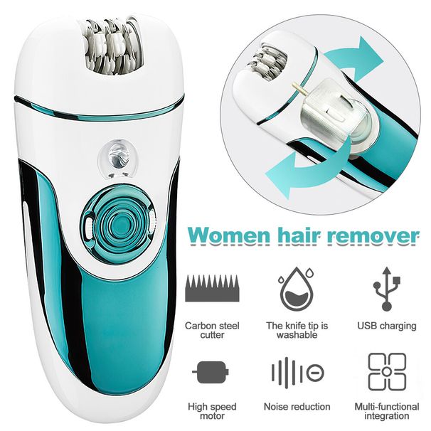 Epilator For Women Cordless Rechargeable Lady Body Facial Hair Removal Shaver UK_viptrois.com