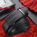 Leather belt men's automatic buckle high end letter crocodile pattern young people business casual pants belt_viptrois.com