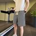 Men's Summer Thin Printed Houndstooth Casual High Street Loose Straight Leg Five Point Pants Short_viptrois.com