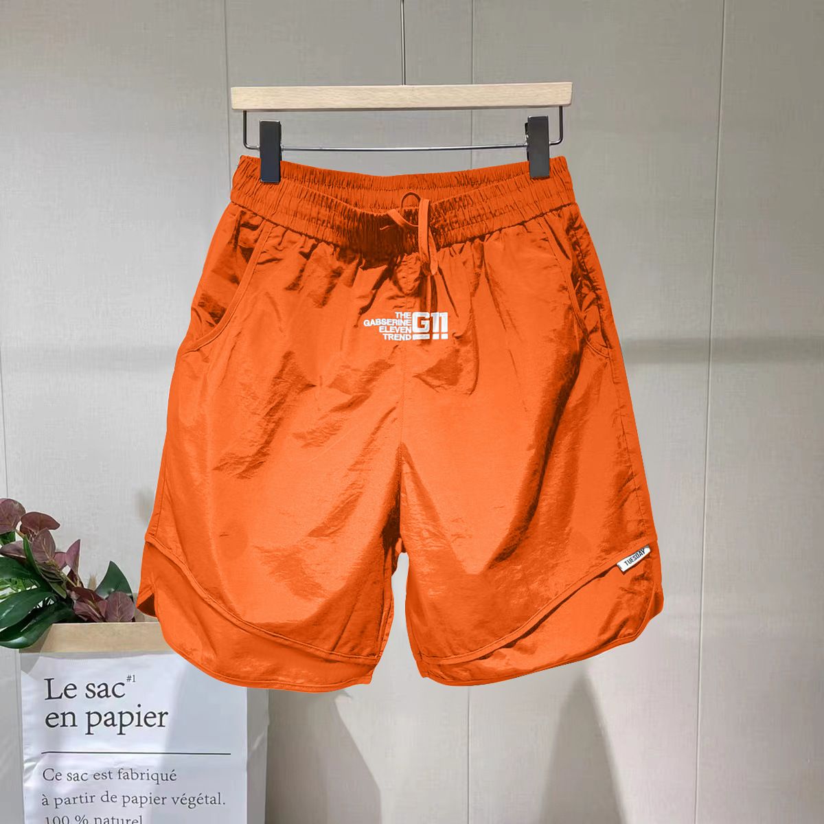 Men's Summer Ice Silk Quick Drying Sports Shorts Casual Loose Fit Straight Leg Trendy Beach Pants_viptrois.com