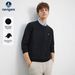 Cross-Border European Plus Size Hooded Three-Color Button Knit Sweater Men's Henley Collar Trendy Factory Wholesale_viptrois.com