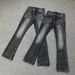 Men's Clothing High Street Vibe Style Black And Gray Retro Washed Cat Whisker Flared Jeans Men's Loose Straight Slim Pants_viptrois.com