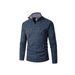 Men's Half-Zip Fleece Lined Sweater - Warm Winter Knit Pullover For Casual & Business_viptrois.com