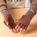 Half finger flip glove Winter Ladies cute plus fleece knit warm wool fingertip_viptrois.com