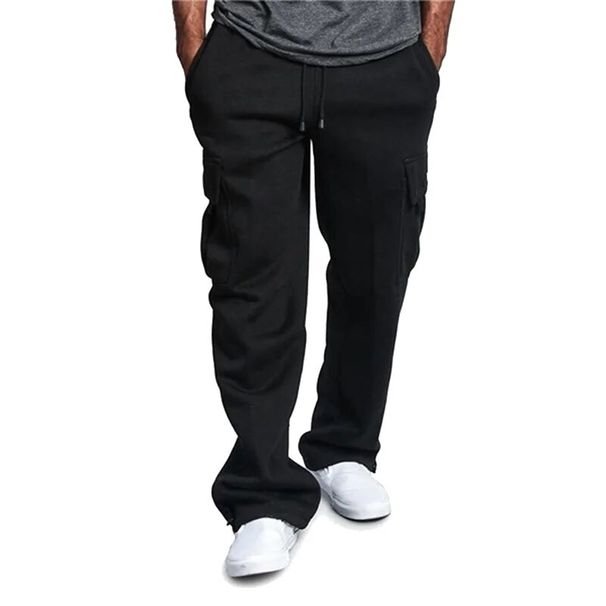 Men's Casual Sweatpants Soft Sports Pants Jogging Pants Fashion Running Trousers Loose Long Cargo Pants_viptrois.com