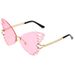 Women's Butterfly Sunglasses - Large Frame, Gradient Color, UV400 Protection, Trendy Street Style_viptrois.com