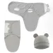 Baby Cotton Swaddle Blanket 0-6 Months Newborn Anti-frightening Photography Blanket Wrap Hat Set Anti-kicking Quilt Newborn Gift_viptrois.com