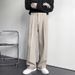 Men's Clothing Simple Classic Solid Color Trousers Drape Versatile Trousers Pleated Spring And Autumn Loose Trousers Korean Style Business_viptrois.com