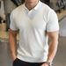 Men's Clothing New American Simple Retro Short Sleeved Men's Lapel Polo Shirt Business Slim Casual Versatile Short Sleeved T Shirt Summer_viptrois.com