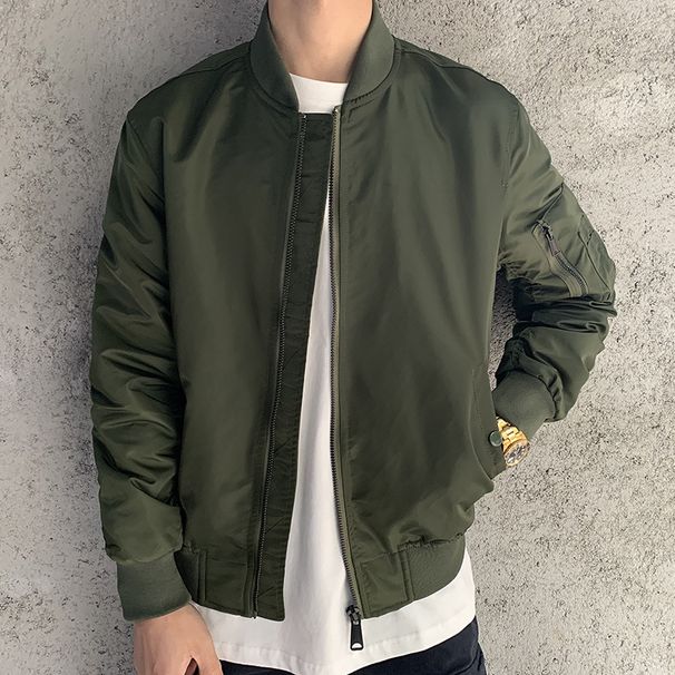 Air Force Pilot Jacket Men's Season Solid Color Flight Suit Casual Baseball Men's Jacket Brand_viptrois.com