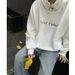 Fine Flash Niche Double-layer Collar Deconstructive Design With Plush Shoulder Pads Hooded Sweatshirt Loose Trendy Top_viptrois.com