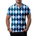 3D Printed Bee Geometry Polo Shirt For Men Colorful Stripes Pattern T-Shirts Summer Street Lapel Top Button Short Sleeve Tees_viptrois.com