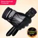 Pulse Men's Leather Winter Fleece Lined Thickened Warm Riding Motorcycle Gloves Waterproof Windproof Touchscreen Outdoor_viptrois.com