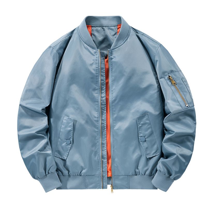 Men’s Slim-Fit Bomber Jacket – Lightweight Nylon Aviator Coat, Japanese-Inspired Streetwear Jacket (S-6XL)_viptrois.com