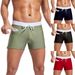 2024 new style zipper pocket boxer men's swimming beach pants sexy solid color rope tights factory ready stock_viptrois.com