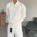Men's Clothing Autumn And Winter Men's Chunky Cable Knit Sweater – Oversized High-Neck Zip-Up Pullover, Winter Textured Wool Blend Casual Top_viptrois.com