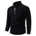 Pure 2025 Cross-Border Clothing European Size New Solid Color Thickened 's Stand Collar Half-Zip Slim Fit Knitted Sweater_viptrois.com