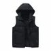 Men’s Thermal Hooded Vest – Fleece-Lined Sleeveless Jacket (Black/White/Blue, L-5XL, Machine Washable, Winter Layering Essential)_viptrois.com