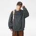 Nordmann Split Spliced American Retro Crew Neck Sweatshirt For Men Spring 400G Heavyweight Texture Loose Casual Jacket_viptrois.com