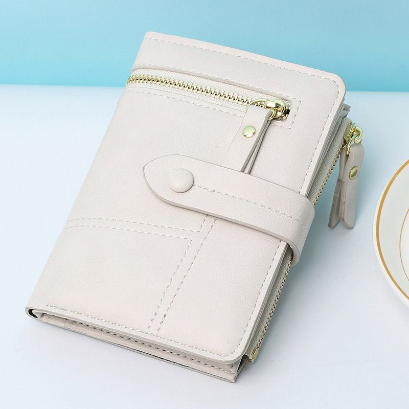 Men's Wallet Ladies Purse Female Short High Sense Small Bag Pu Leather Multifunctional Folding Coin Purse Bag_viptrois.com