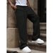 Men's Clothing Autumn New Straight Leg Sports Sweatpants, Foreign Trade American Style Casual Pants, Loose Fit, Fashionable Elastic Waist Long Pants_viptrois.com